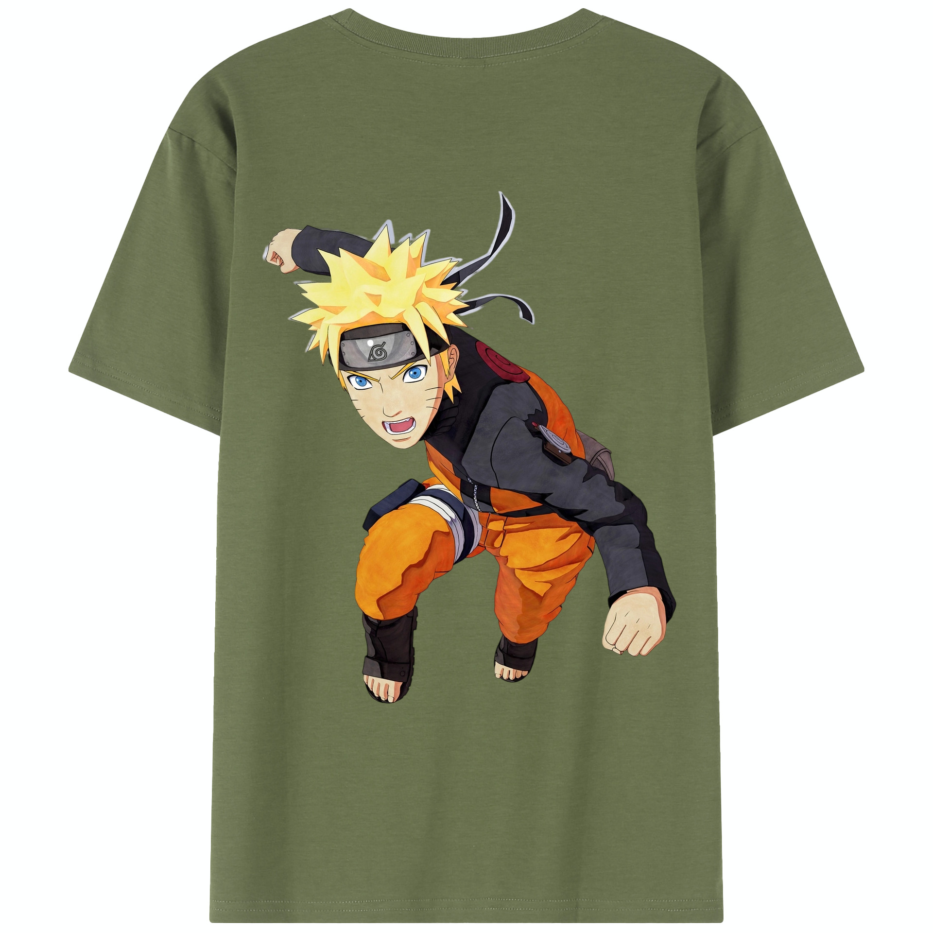 （画像用） NARUTO -ナルト- うずまき ナルト Uzumaki Naruto 綿100％半袖Tシャツ（背面プリント）